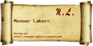Mosser Laborc névjegykártya